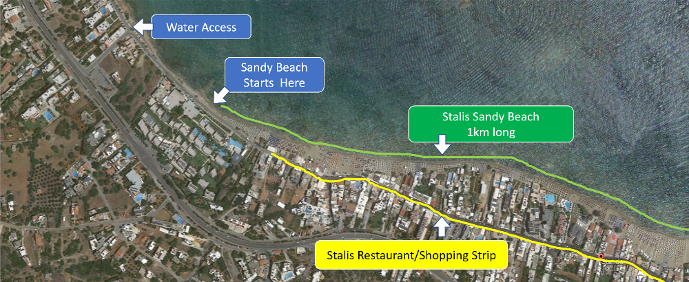 Map of the Stalis shopping strip