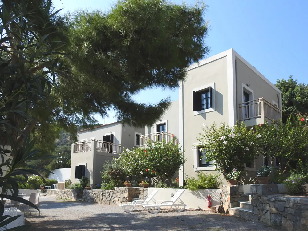 Exterior images of the villas