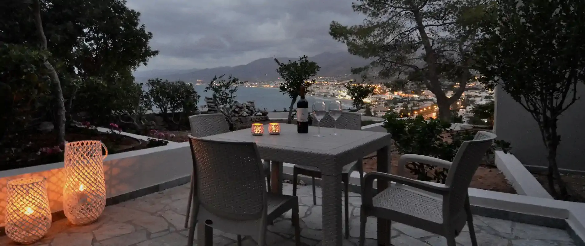Wine by terrace