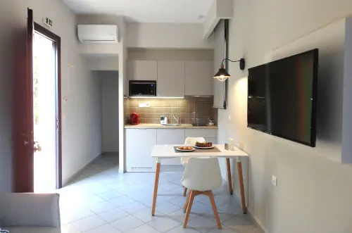 Spacious Kitchen with LCD TV